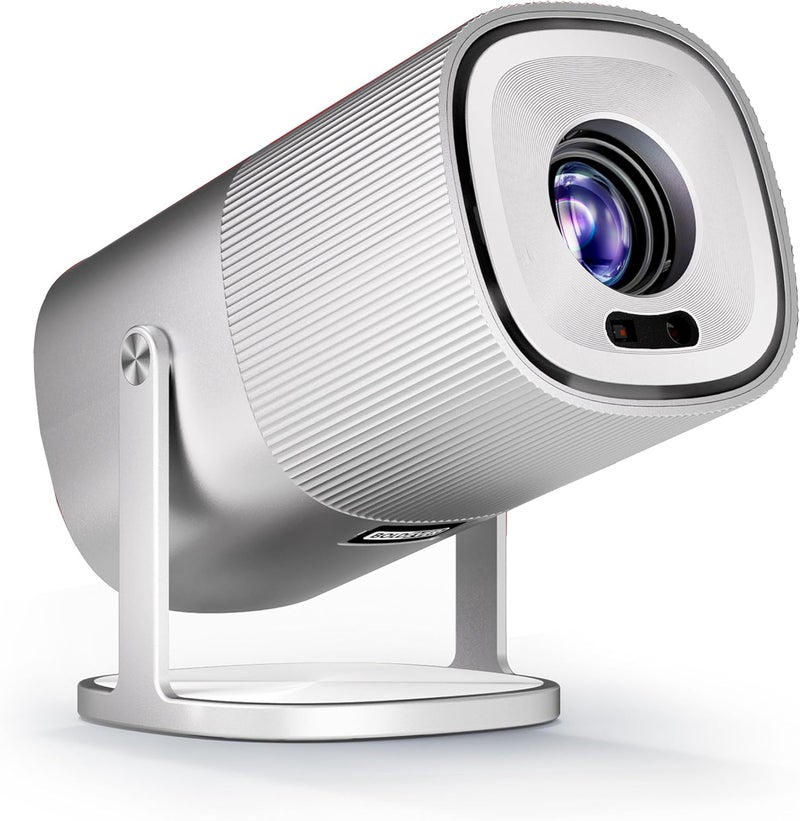 Boldever 【Built-in Officially-Licensed Apps & 500 ANSI Lumens & Full Automatic】 2026 Upgraded Mini Smart Projector with WiFi 6 and Bluetooth, 270° Adjustable Stand, 4K Movie Projector Indoors Outdoors - Image 1
